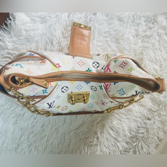 🏆LV Takashi Murakami Chrissie MM multicolor bag, Brass chain straps Limited Edt - Picture 12 of 14